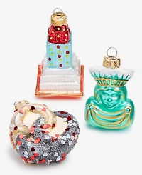 Holiday Lane Heritage Set of 6 New York Glass Ornaments, Macy's Exclusive