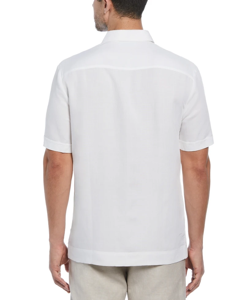 Cubavera Short-Sleeve Embroidered Guayabera Shirt