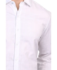 Tailorbyrd Men's Windowpane Long Sleeve Shirt