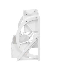 Indoor/Outdoor 2-Tiered Rustic Fir Wagon Wheel Planter
