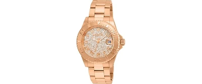 Invicta Women's Angel Quartz 3 Hand Rose Gold Dial Watch
