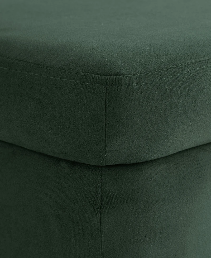 Lifestyle Solutions 24" Velvet Kyoto Small Storage Ottoman