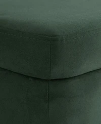 Lifestyle Solutions 24" Velvet Kyoto Small Storage Ottoman