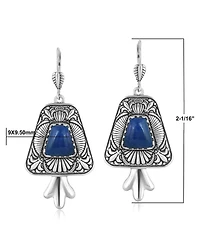 Sterling Silver Sodalite Trapezoid Earrings