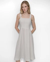 Dkny Women's Square-Neck Sleeveless Midi Dress