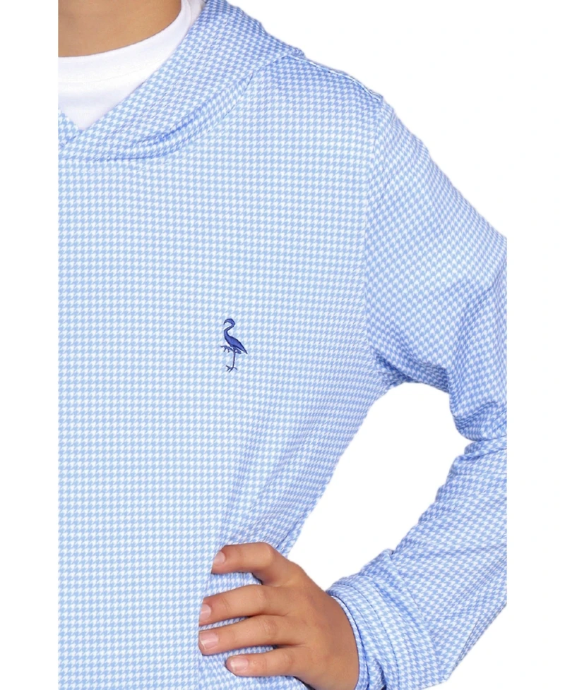 Tailorbyrd Boys Houndstooth Printed Performance Hoodie