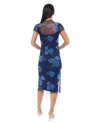 Bebe Women's Printed Powermesh T-Shirt Dress