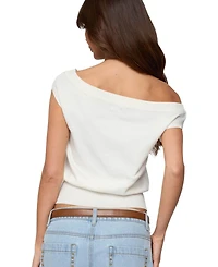 Edikted Womens Pheobe Contrast Knit Tank Top