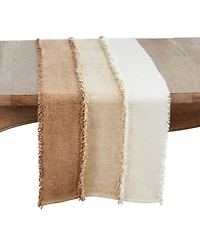 Saro Lifestyle Color Cascade Fringed Table Runner, 16" x 72"