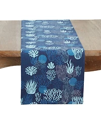 Saro Lifestyle Ocean Depths Coral Table Runner, 14" x 72"