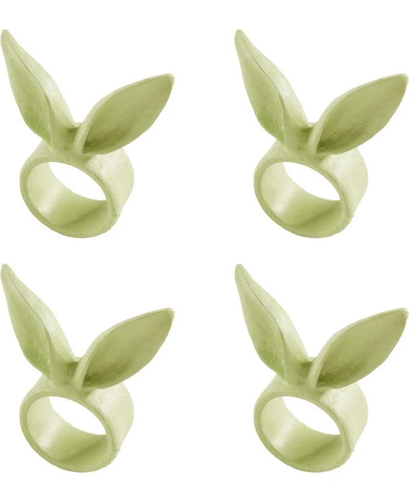Saro Lifestyle Playful Bunny Ears Napkin Rings, Set of 4