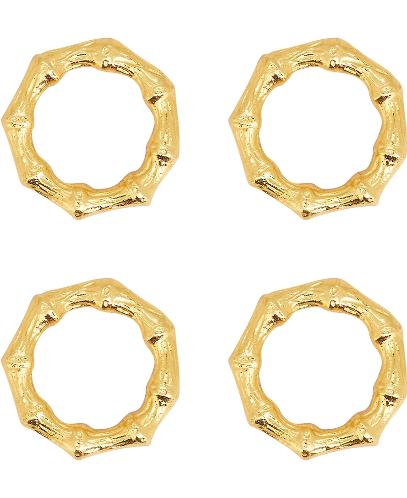 Saro Lifestyle Sleek Aluminum Napkin Rings, Set of 4
