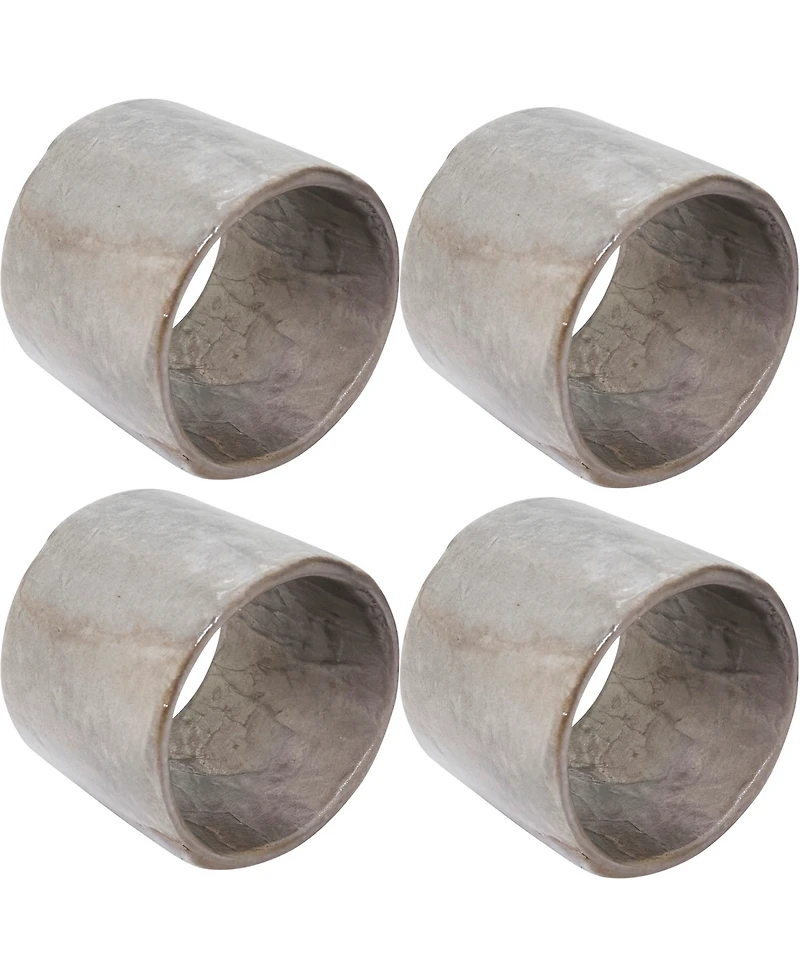 Saro Lifestyle Radiant Capiz Napkin Rings, Set of 4