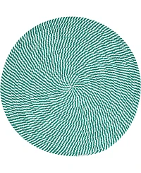 Saro Lifestyle Stripe of Mint Placemats, 15" Round
