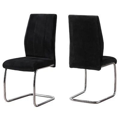 Set of Two Upholstered Velvet Dining Side Chairs