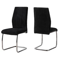 Set of Two Upholstered Velvet Dining Side Chairs