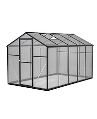Streamdale 6x10 Polycarbonate Greenhouse Kit with Aluminum Frame and Adjustable Roof Vent