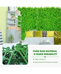 Grass Wall Panels (20pc): Privacy Screen, Indoor/Outdoor Green Wall Decor