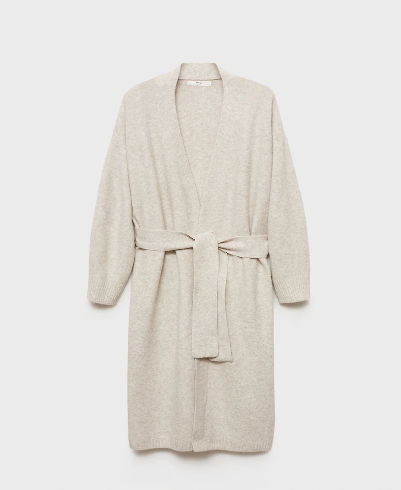 Mango Women's Long Knitted Cardigan Sweater