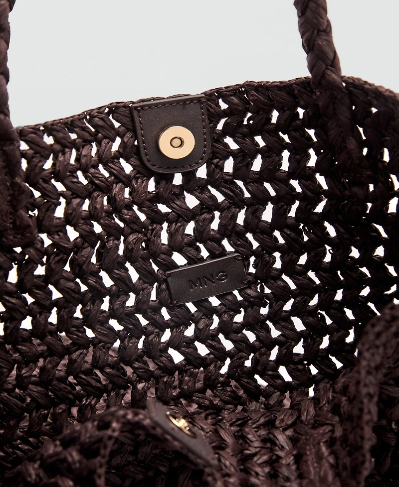Mango Women's Natural Fiber Maxi Bag