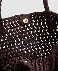 Mango Women's Natural Fiber Maxi Bag