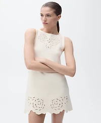 Mango Women's Openwork Details Knitted Dress