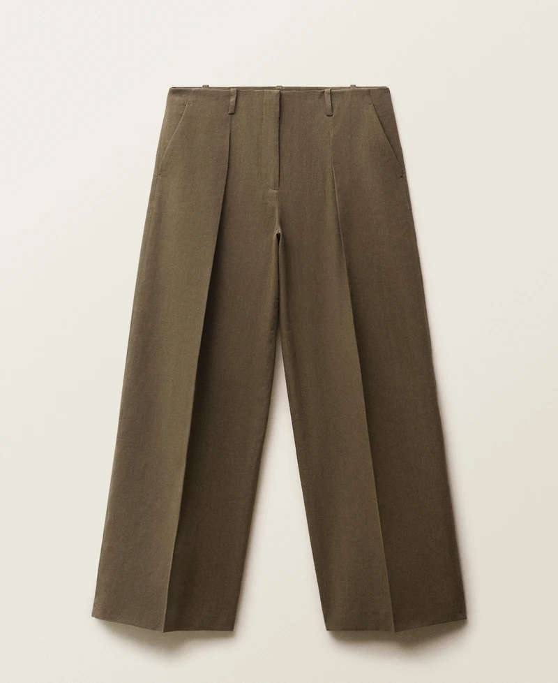 Mango Women's Seamless Linen Suit Pants