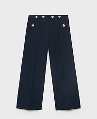 Mango Women's Contrasting Button Detail Straight Pants