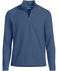 Lands' End Men's Long Sleeve Waffle Quarter Zip