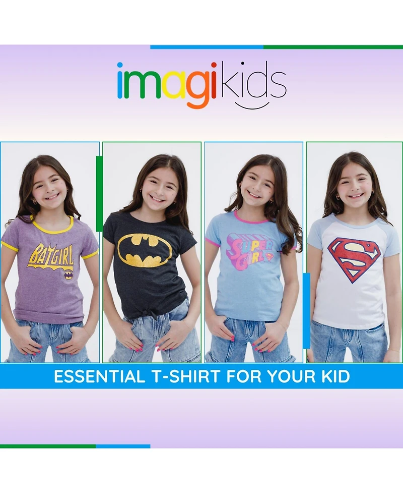 Justice League Little Girls Dc Comics Batgirl Ringer T-Shirt