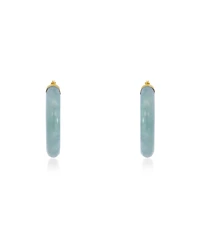 The Lovery Jade Hoop Earrings millimeters