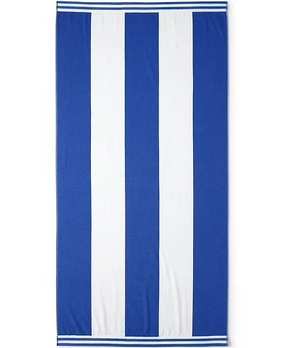 Lands' End Rugby Stripe Beach Towel