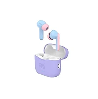 myFirst CareBuds (Cotton Candy) Kids Wireless Earbuds with 85dB Volume Limit, Built-in Mic, 6 Ear Tips, Anti-Lost Strap Easy Pairing, Gift for Kids 4-
