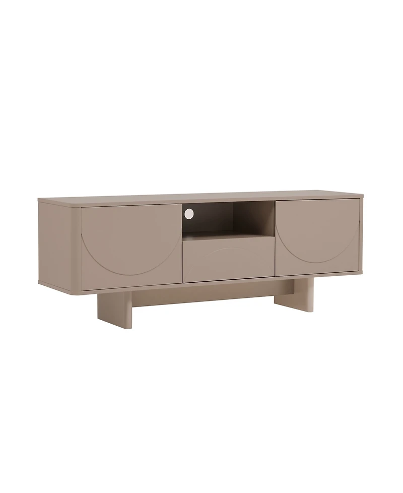 Manhattan Comfort Ella 59.1" Modern 5-Shelf Tv Stand Fits TVs up to 55"