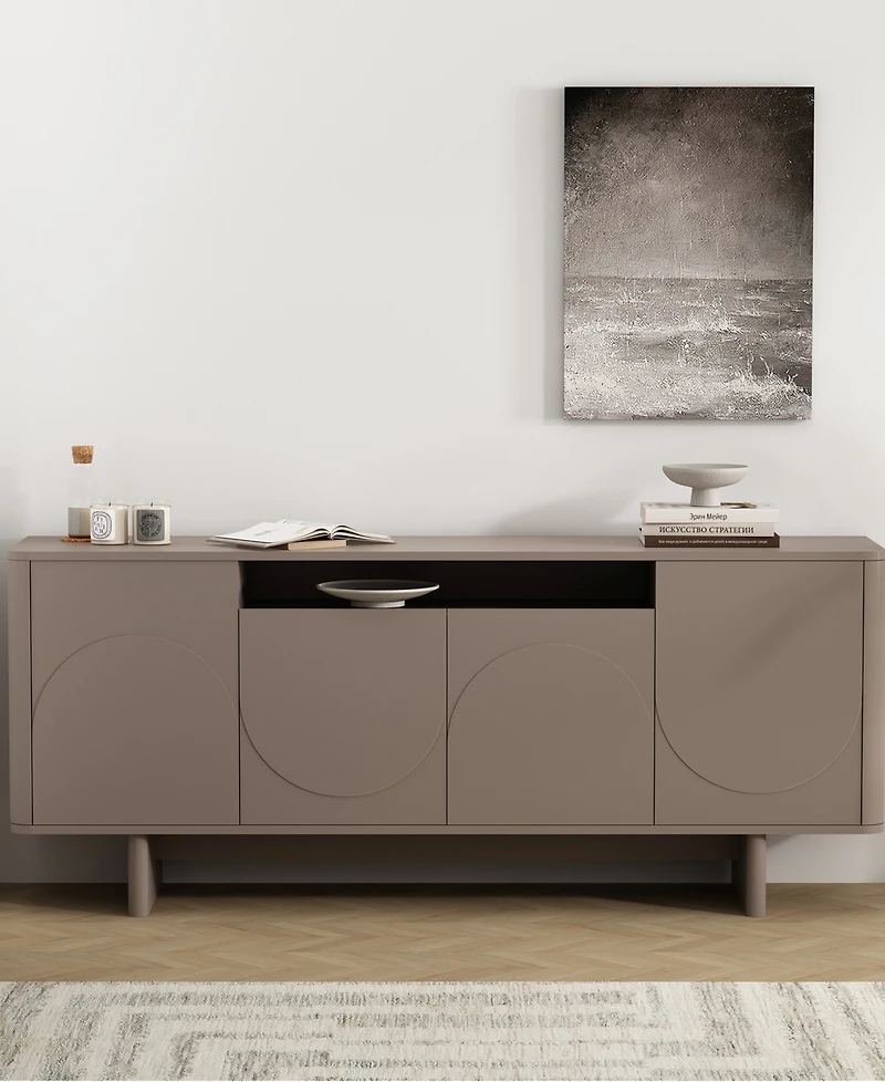 Manhattan Comfort Ella 70.9" Modern 9-Shelf Sideboard