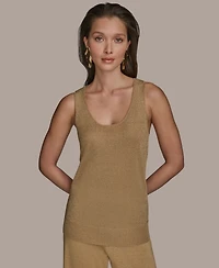 Donna Karan New York Women's Metallic Sweater Knit Tank Top