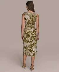 Donna Karan New York Women's Printed Sleeveless Dress