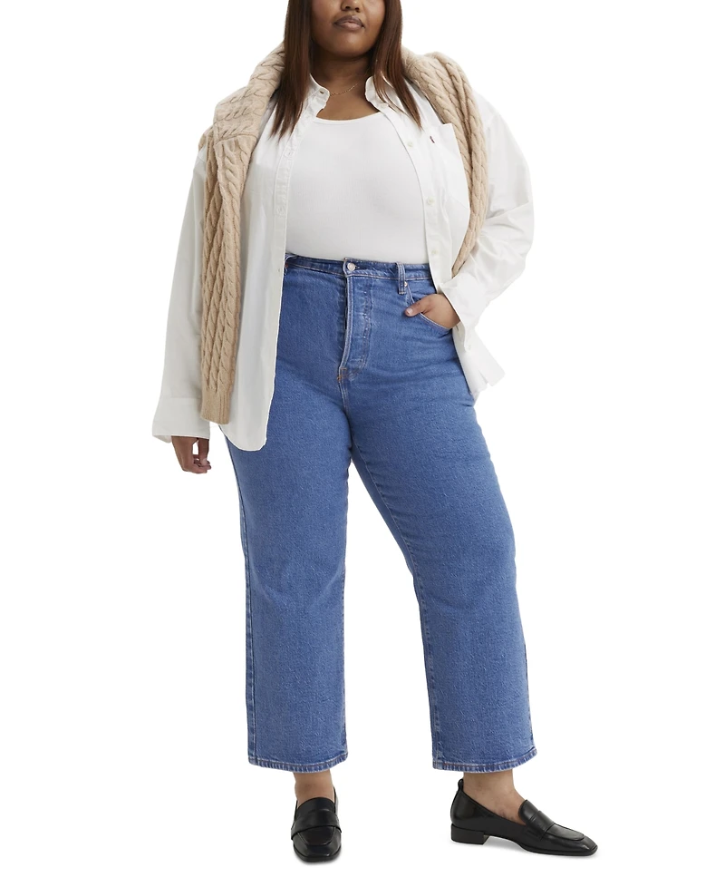 Levi's Plus Ribcage Straight-Leg Ankle Jeans