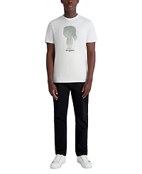 Karl Lagerfeld Paris Men's Short Sleeve Crewneck Rubberized Character Graphic T-Shirt