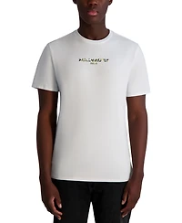 Karl Lagerfeld Paris Men's Short Sleeve Textured Logo T-Shirt