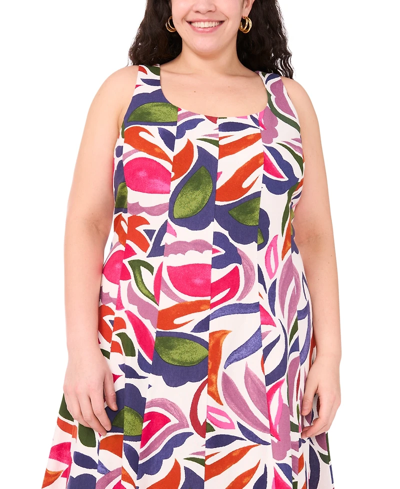 Msk Plus Printed Sleeveless Maxi Dress