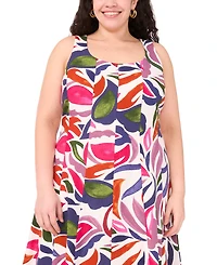 Msk Plus Printed Sleeveless Maxi Dress