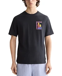 Scotch & Soda Men's Short Sleeve Double Graphic Crewneck T-Shirt