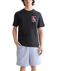 Scotch & Soda Men's Short Sleeve Double Graphic Crewneck T-Shirt