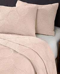 Superior Tanta Crinkle Woven 3-Pc. Coverlet Set