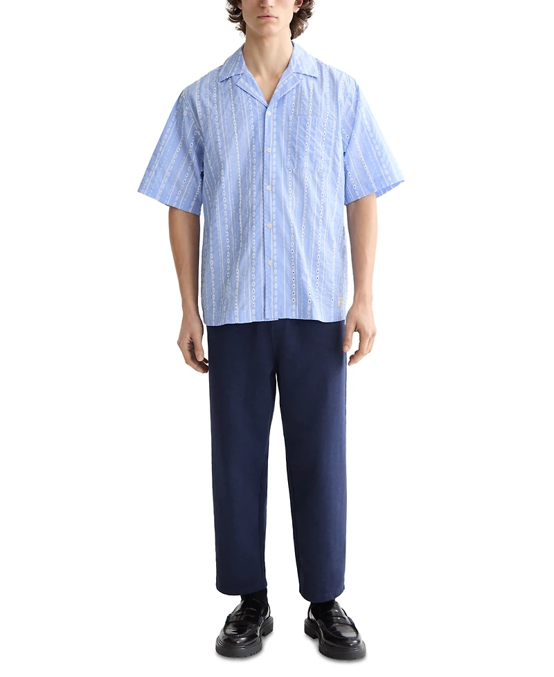 Scotch & Soda Men's Relaxed-Fit Stripe Short-Sleeve Shirt