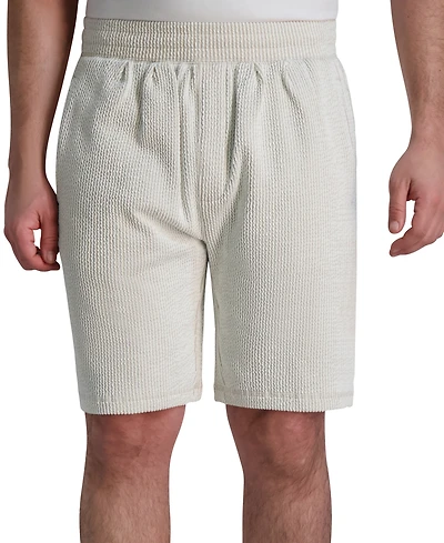 Karl Lagerfeld Paris Men's Relaxed-Fit Seersucker Shorts