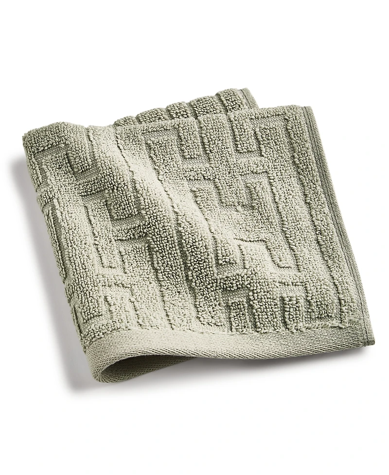 Hotel Collection Sculpted Chain-Link Wash Towel, 13" x 13", Exclusively at Macy's