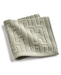 Hotel Collection Sculpted Chain-Link Wash Towel, 13" x 13", Exclusively at Macy's