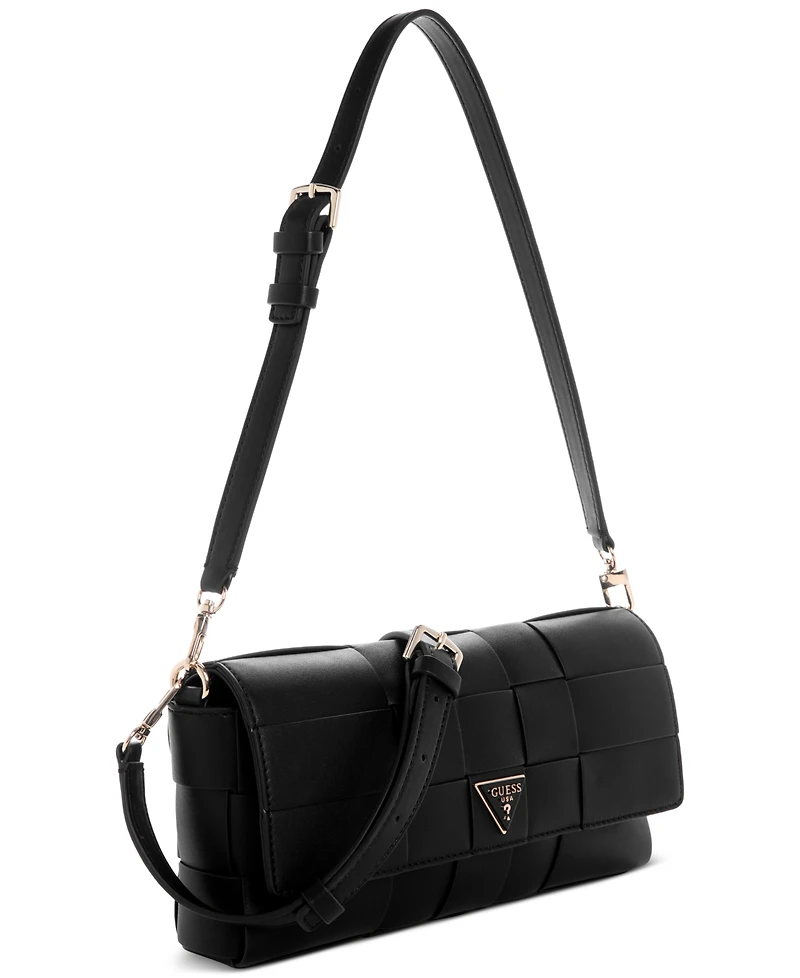Guess Maylee Woven Flap Shoulder Bag
